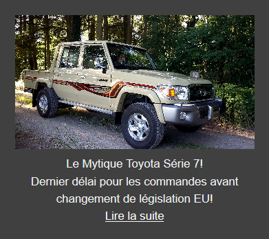 Mythique Toyota Land Cruiser série 7 en Suisse